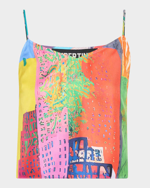 NYC Printed Silk Camisol